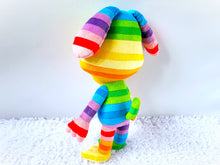 Load image into Gallery viewer, Handmade custom Rainbow Puppy plush