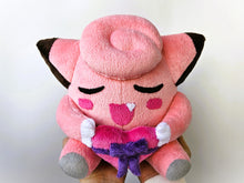 Load image into Gallery viewer, Custom Clefairy with Gengar plushies and a heart in the middle