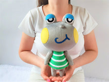 Load image into Gallery viewer, Handmade custom Huck the frog plush