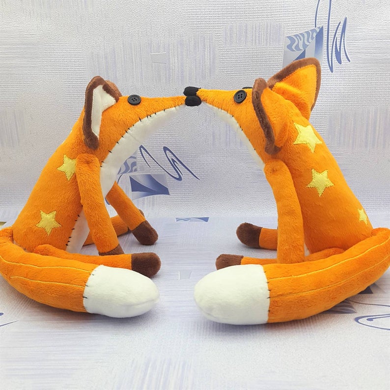 Fox Stuffed Animal Toy, Handmade with Love 
