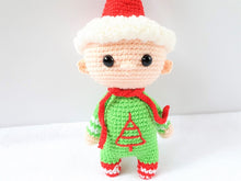 Load image into Gallery viewer, Christmas elf toy crochet