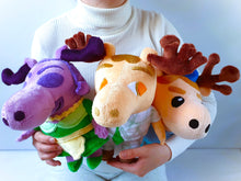 Load image into Gallery viewer, Custom handmade Moose and Zee plush
