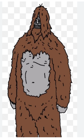 Custom handmade Sassy the Sasquatch plush