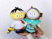 Load image into Gallery viewer, Custom Human Kite and Stan Marsh plush from South Park
