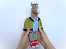 Load image into Gallery viewer, Custom Handmade Bojack Horseman plush
