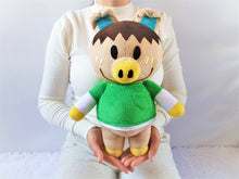 Load image into Gallery viewer, Handmade custom Spork the pig Animal Crossing plush
