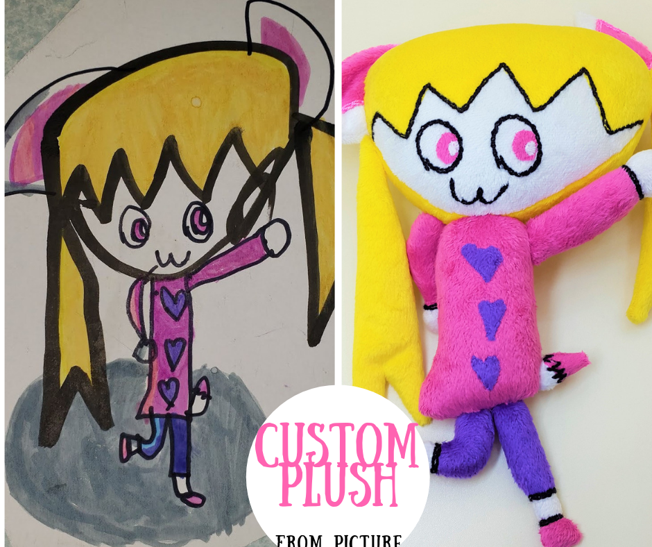 Custom plush from kids drawing – AnnushkaToys Custom plush