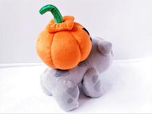 Load image into Gallery viewer, Custom Bulbasaur plush with pumpkin
