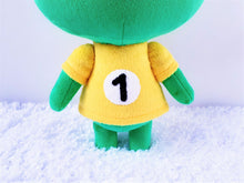 Load image into Gallery viewer, Handmade custom Tad the frog plush
