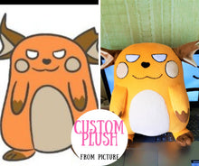 Load image into Gallery viewer, Handmade custom Fat Raichu plush from drawing
