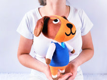 Load image into Gallery viewer, Handmade custom Butch the dog plush
