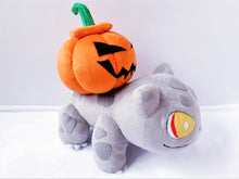 Load image into Gallery viewer, Custom Bulbasaur plush with pumpkin
