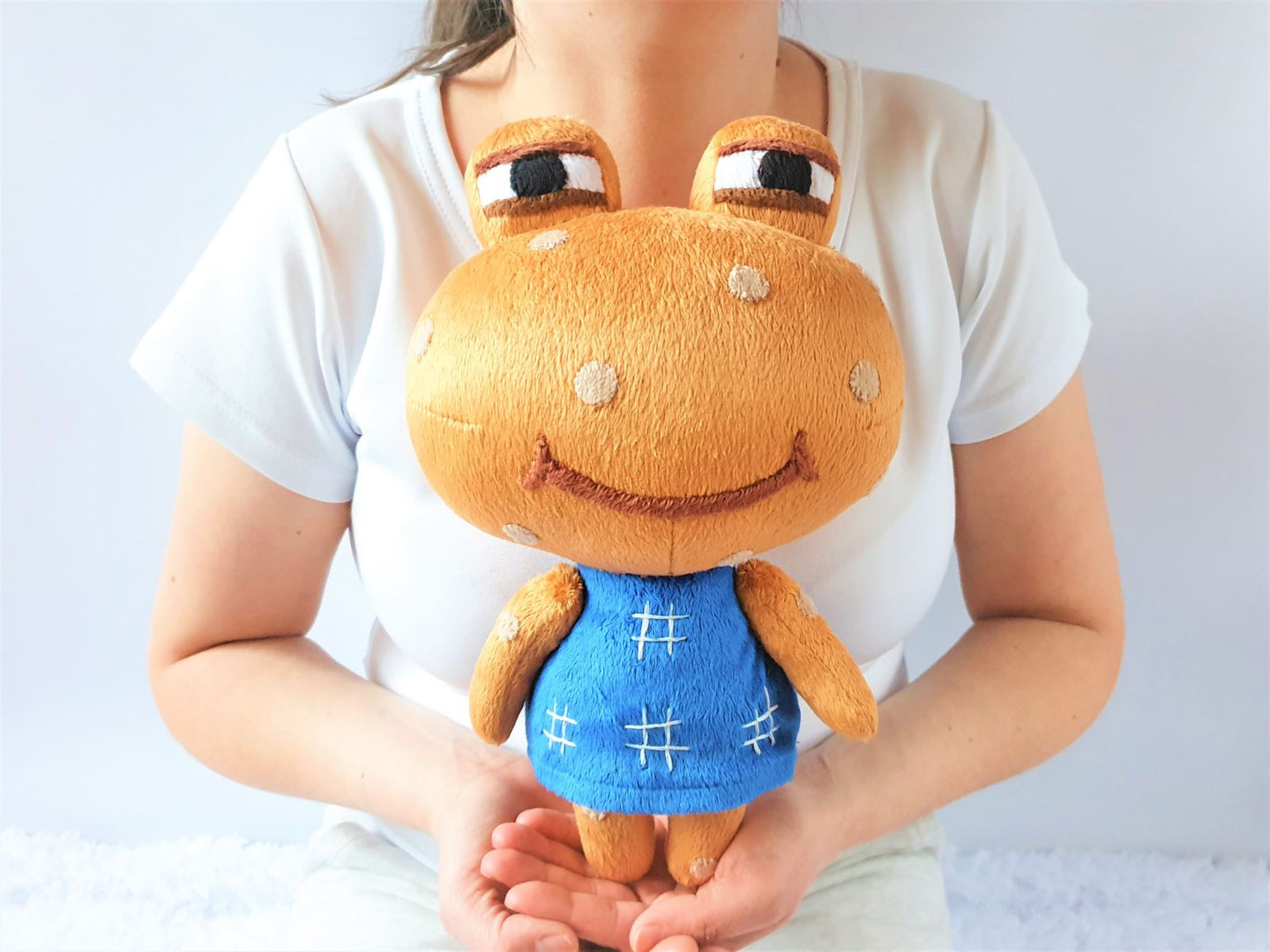 Handmade custom Wart Jr the frog plush