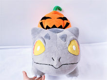 Load image into Gallery viewer, Custom Bulbasaur plush with pumpkin
