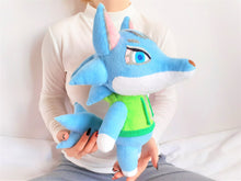 Load image into Gallery viewer, Handmade custom Whitney the wolf plush home decor
