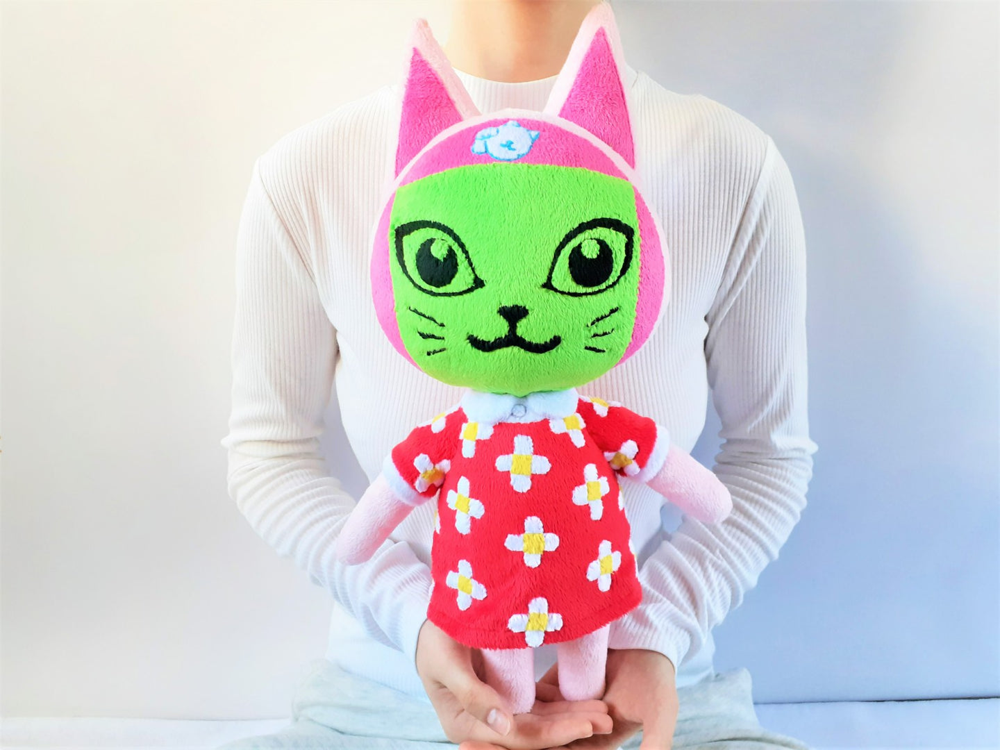 Handmade custom Meow the cat plush toy