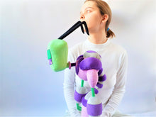 Load image into Gallery viewer, Handmade custom Red&amp;Purple plushies
