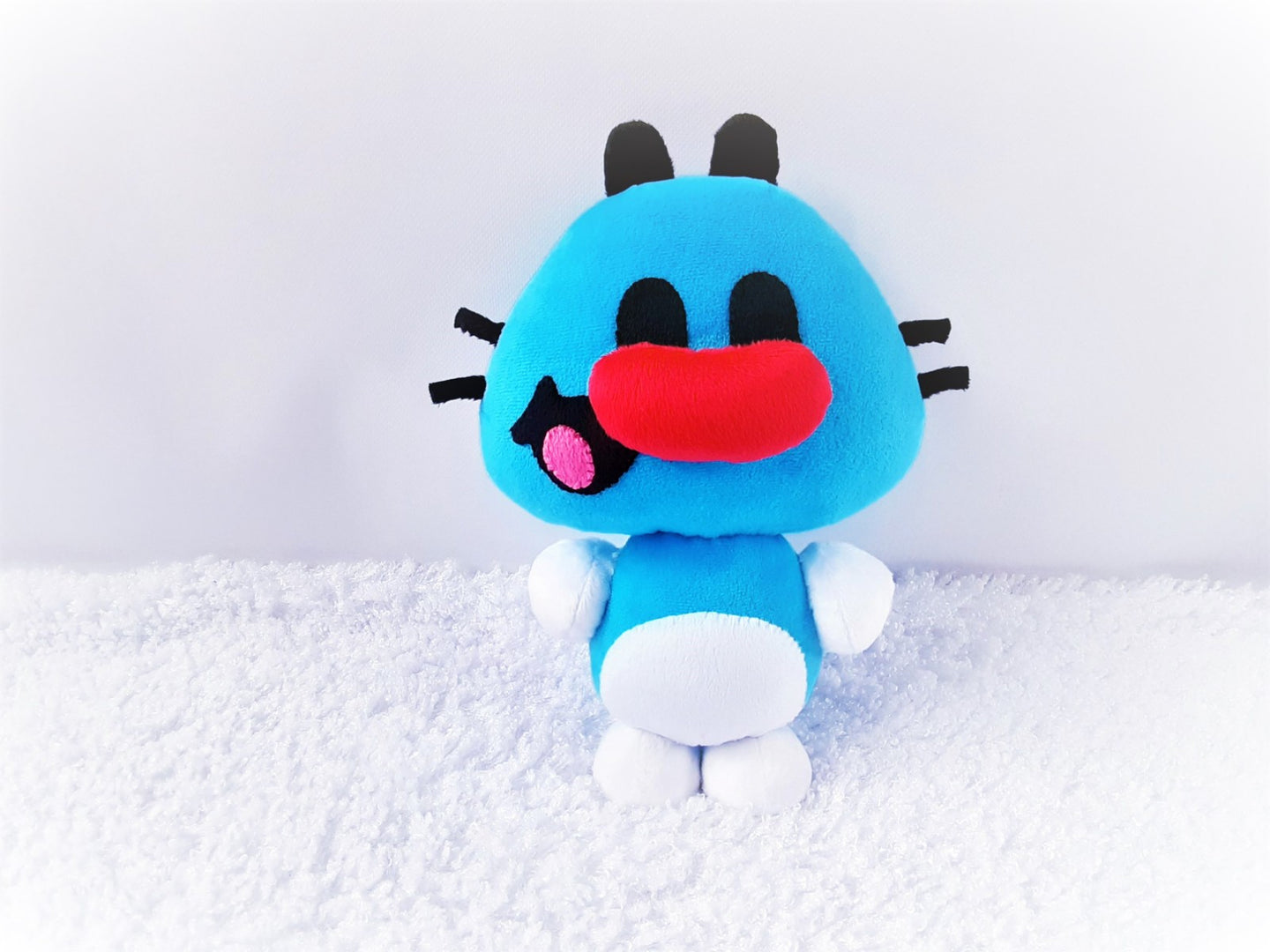 Funny blue cat plush