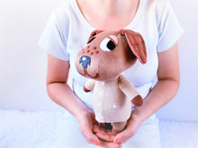 Load image into Gallery viewer, Handmade custom Bea the dog plush
