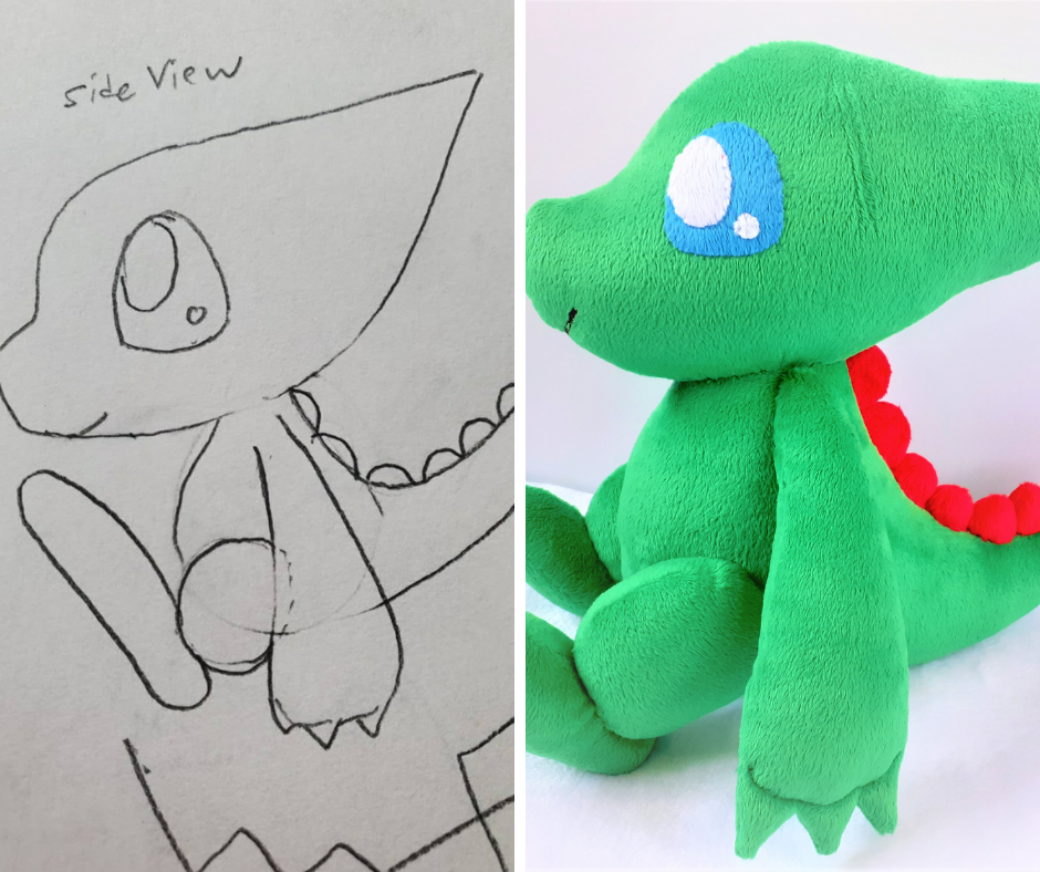 Custom plush from kids drawing – AnnushkaToys Custom plush