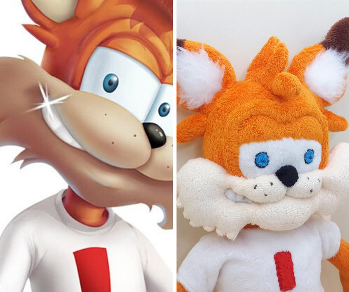 Custom Bubsy plush