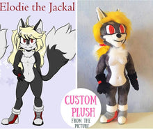 Load image into Gallery viewer, Custom plush from the picture Elodie the Jackal home decor
