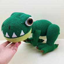 Load image into Gallery viewer, Crochet dinosaur T-Rex toy
