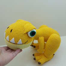 Load image into Gallery viewer, Crochet dinosaur T-Rex toy
