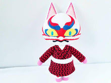 Load image into Gallery viewer, Custom Kabuki the cat plush home decor
