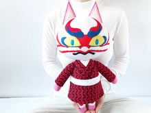 Load image into Gallery viewer, Custom Kabuki the cat plush home decor
