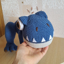 Load image into Gallery viewer, Crochet dinosaur T-Rex toy
