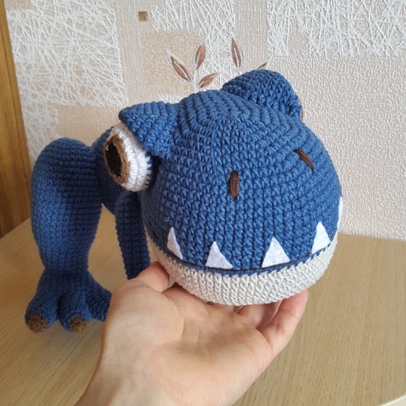 Crochet dinosaur T-Rex toy